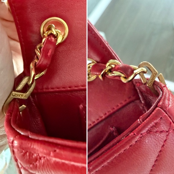 LOT 1800 24K gold plated CHANEL vintage XL CC rectangular flap 1989-1991 - Picture 9 of 17